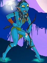 Transsexual pleasures of Avatar - Jake tastes Neytiris cock